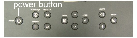 projector power button